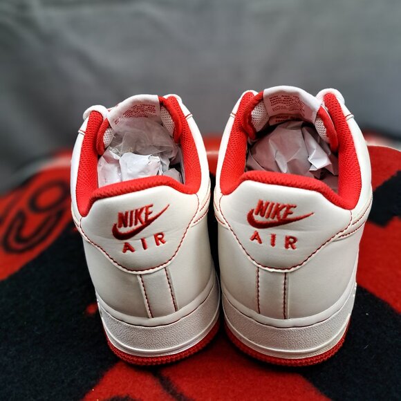 %Nike Air Force 1 Low \'07 White University Red CV1724-100 Men’s Sz 8.5 / A 27 main image 6